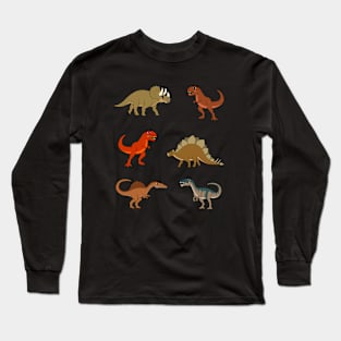 Different Types Of Dinosaurs Long Sleeve T-Shirt